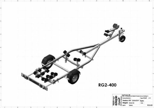 Bramber RG2/400 (Fixed Beam) 600 kg GVW Boat Trailer