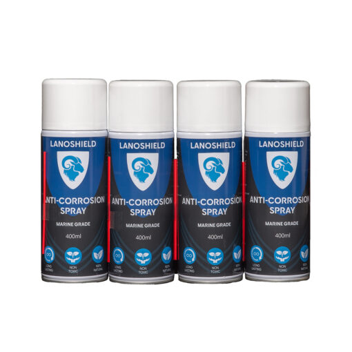 LanoShield Lanolin Marine Spray Grease 400ml 4 Pack