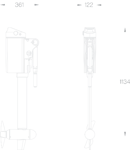 Momentum M-10 10kw extra long shaft outboard motor with Battery (Copy) - Image 2