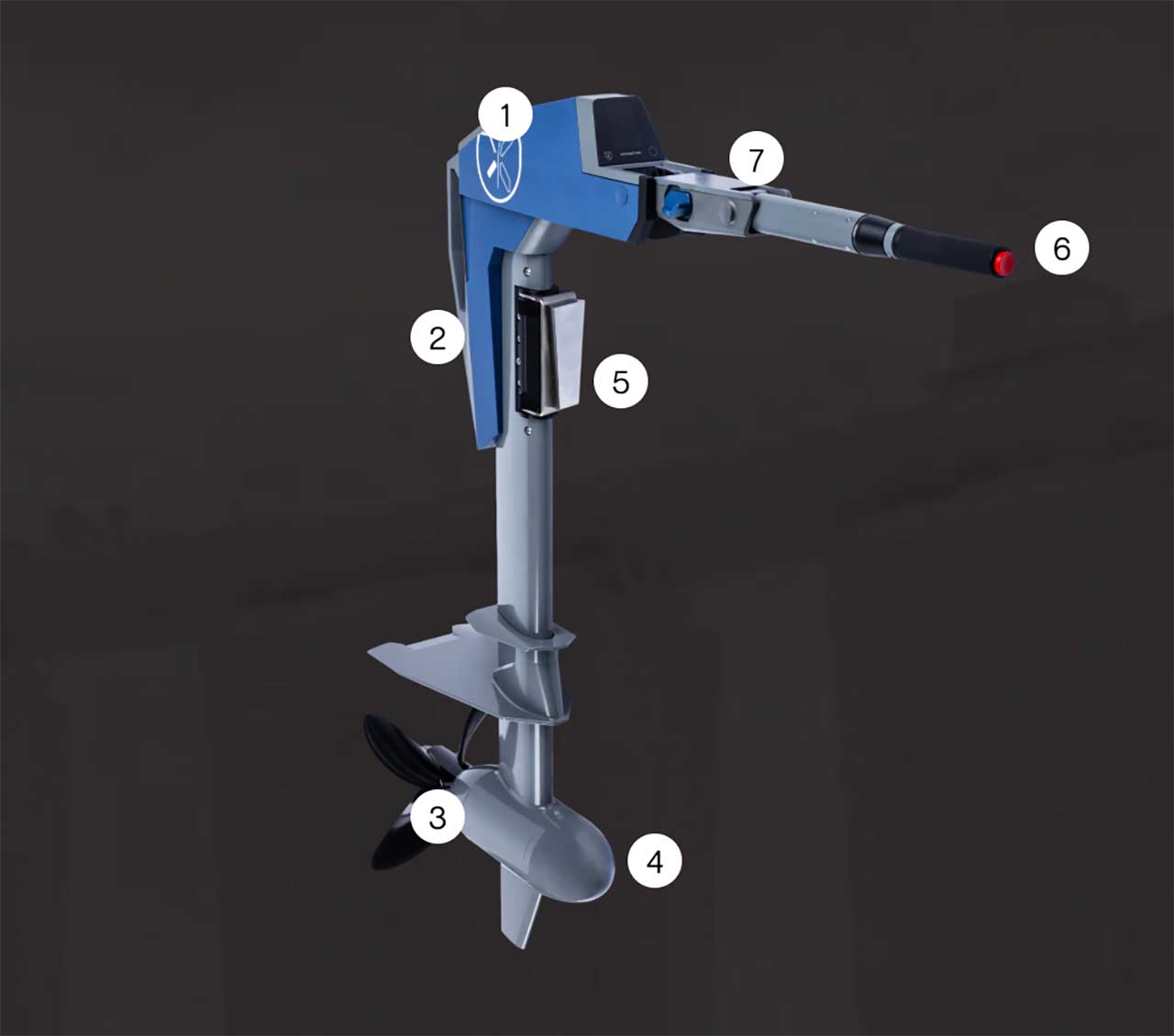 Momentum M-10 10kw extra long shaft outboard motor with Battery (Copy) - Image 6